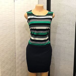 BRAND NEW ENFOCUS STUDIO SLEEVELESS COLORBLOCK DRESS